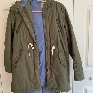 Burton Dryride Green Jacket with Fur Hood
